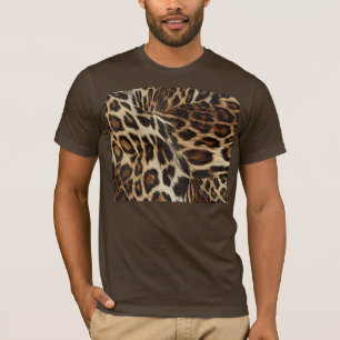 Spiffy Leopard Spots Leather Grain Look T-Shirt