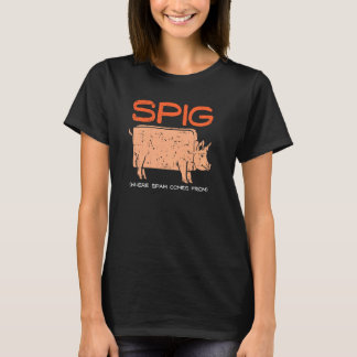 Spig Where Spam Comes From I Funny Pig Farmer Spam T-Shirt