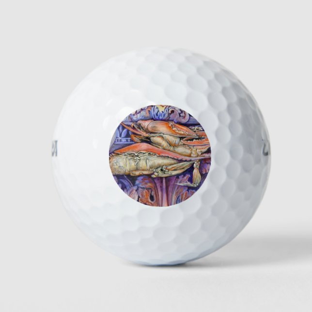 Spike and Curly Playing Tag Golf Balls (Front)