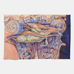 Spike and Curly Playing Tag Kitchen Towel