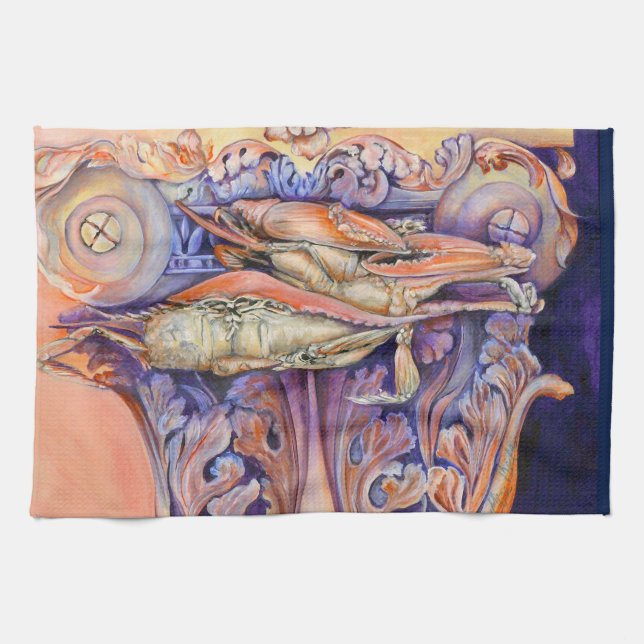 Spike and Curly Playing Tag Kitchen Towel (Horizontal)