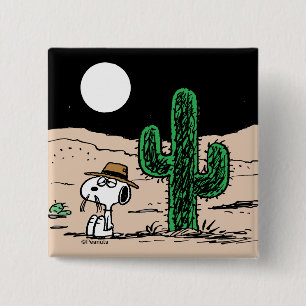 Spike in a Moonlit Desert 2 Inch Square Button