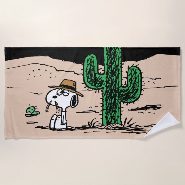 Spike in a Moonlit Desert Beach Towel (Front)