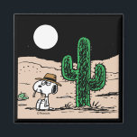 Spike in a Moonlit Desert Magnet<br><div class="desc">Check out Spike sitting by a cactus in the desert at night.</div>