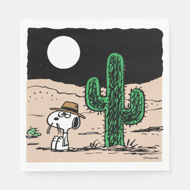 Spike in a Moonlit Desert Napkin (Front)
