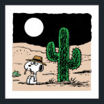 Spike in a Moonlit Desert Poster<br><div class="desc">Check out Spike sitting by a cactus in the desert at night.</div>