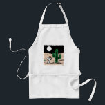 Spike in a Moonlit Desert Standard Apron<br><div class="desc">Check out Spike sitting by a cactus in the desert at night.</div>