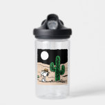 Spike in a Moonlit Desert Water Bottle<br><div class="desc">Check out Spike sitting by a cactus in the desert at night.</div>