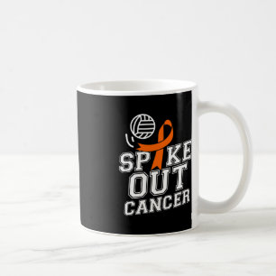 Spike Out Volleyball Leukaemia Cancer Awareness Ri Coffee Mug