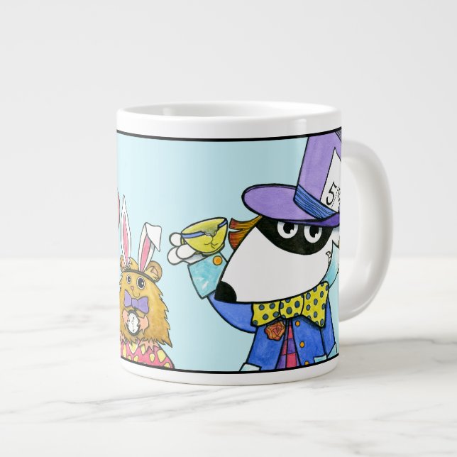 SPIKE TEDDY AND TILLY IN WONDERLAND JUMBO MUG (Front Right)