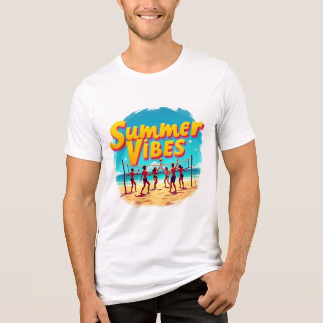Spike the Sun: Summer Vibes Unleashed Tri-Blend Shirt (Front)
