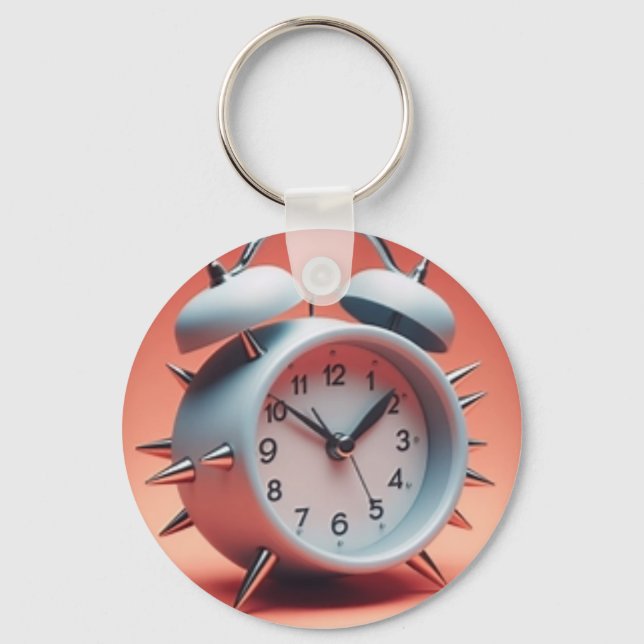Spiked Alarm Clock Keychain (Front)