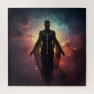Spiked Dark Overlord Overseeing the Universe Jigsaw Puzzle