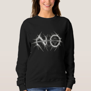Spiked "NO" Ring Slash Sweatshirt