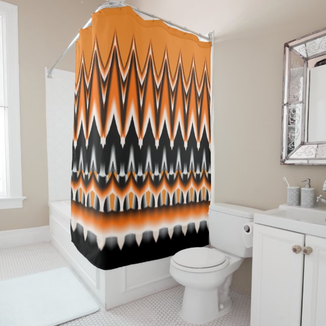 Spiked Orange White and Black Design (In Situ)
