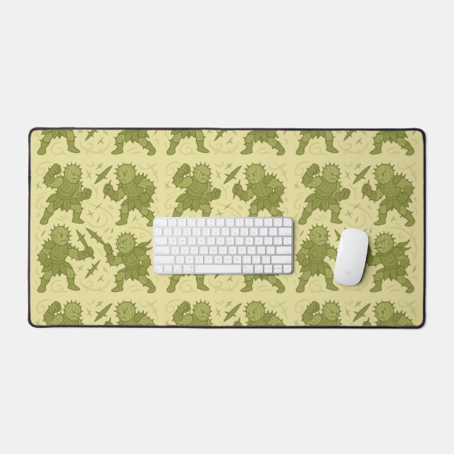 Spiked Plant Fighter  Desk Mat (Keyboard & Mouse)