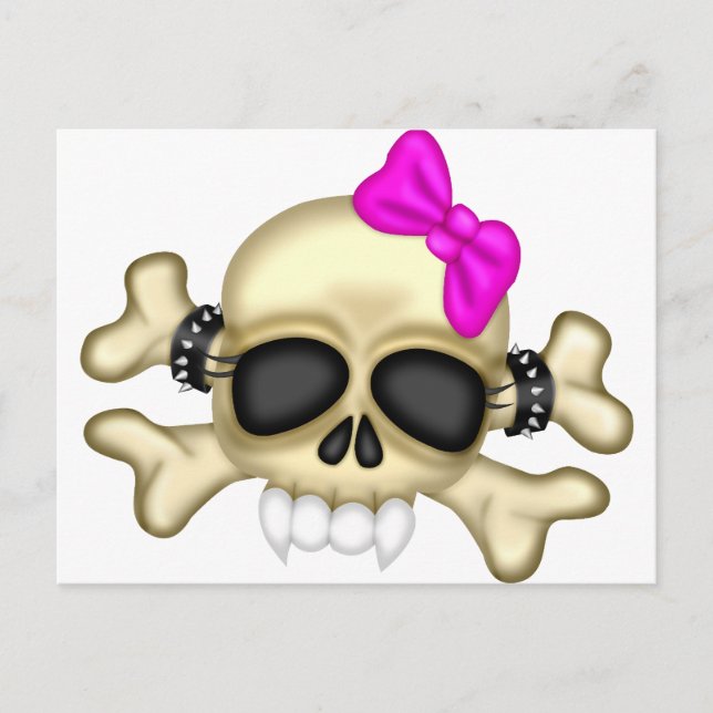 Spiked Skull Postcard (Front)