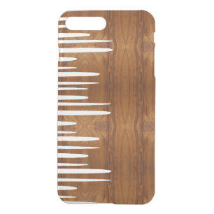 Spiked Stacked White Lines wood look iPhone 8 Plus/7 Plus Case