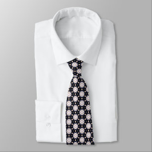 Spiked Stars Black Neck Tie