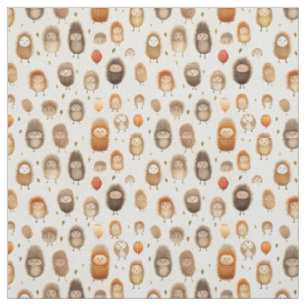 Spikes and Smiles: Whimsy Hedgehog Fabric
