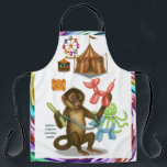 Spike's balloon monkey magic apron<br><div class="desc">Spike rarely sits still, unless he’s twisting balloons into incredible creations. With nimble little fingers and boundless imagination, he crafts whimsical balloon animals faster than you can blink. His cheerful chatter and playful nature make him a favourite among circus visitors of every age. You can find lots of other Dingaling...</div>