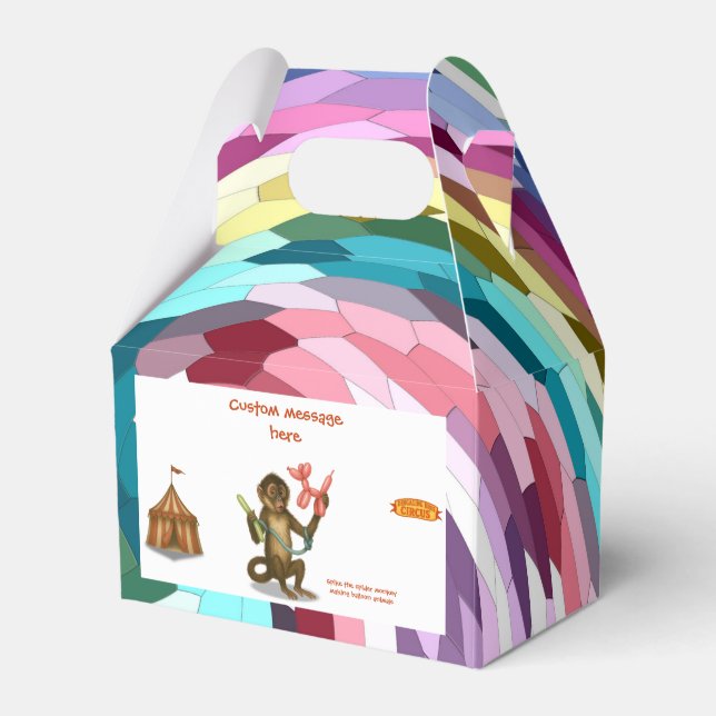 Spike's balloon monkey magic favor box (Front Side)