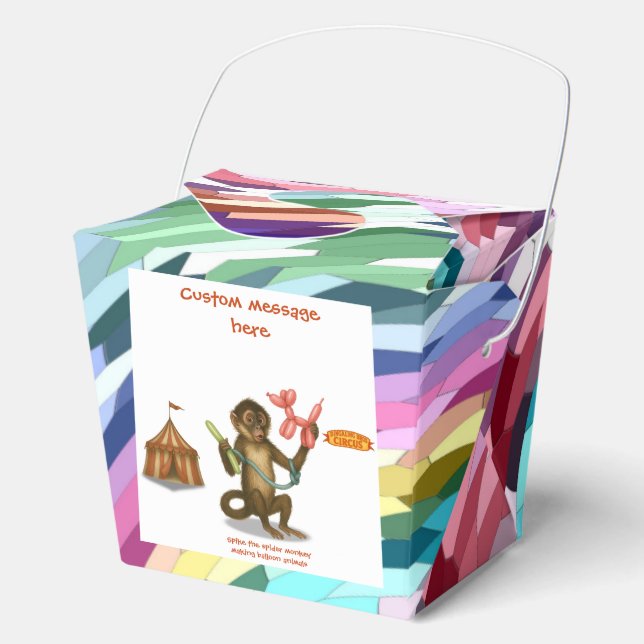 Spike's balloon monkey magic favor box (Front)