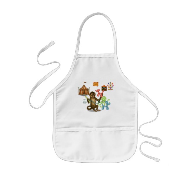 Spike's balloon monkey magic kids apron (Front)