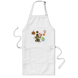Spike's balloon monkey magic long apron