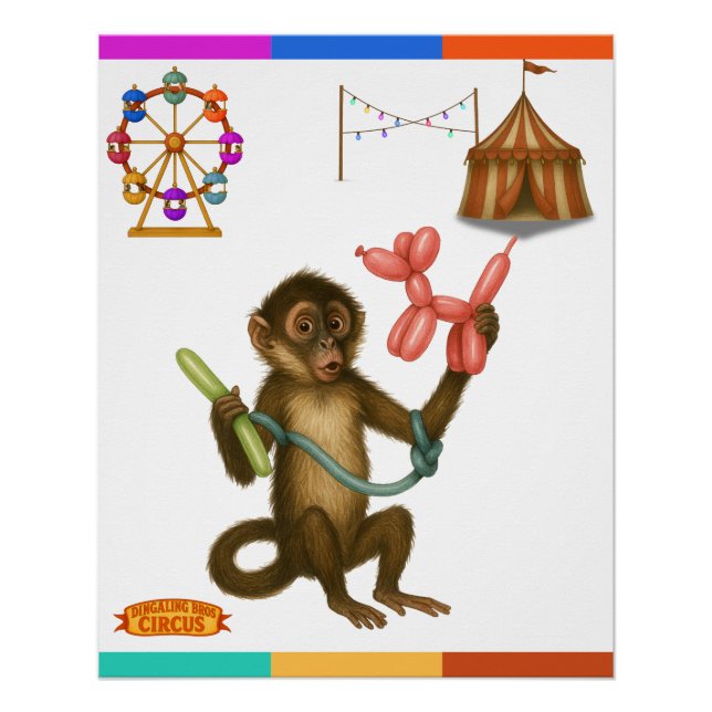 Spike's balloon monkey magic poster (Front)