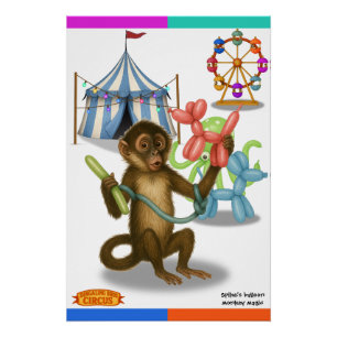Spike's balloon monkey magic poster