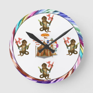 Spike's balloon monkey magic round clock