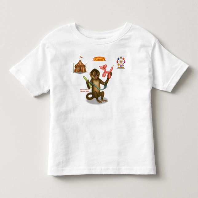 Spike's balloon monkey magic toddler t-shirt (Front)