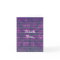 Spikey Purple Vertical Thank You Card