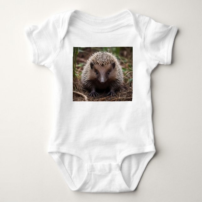 **"Spiky Beginnings: The Adorable Baby Echidna"** Bodysuit (Front)