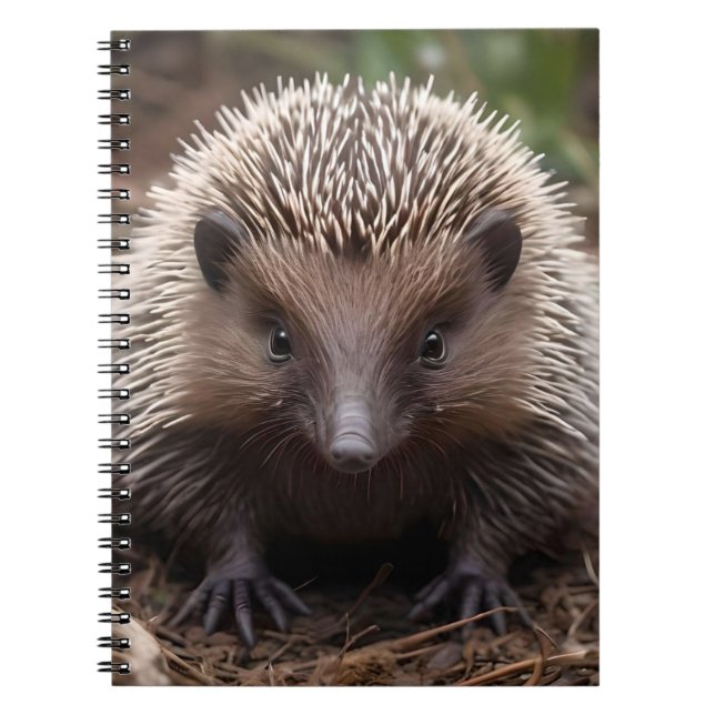 **"Spiky Beginnings: The Adorable Baby Echidna"** Notebook (Front)