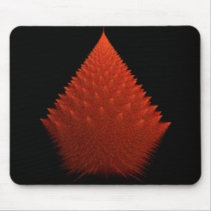 Spiky Red "Tree" Fractal With Spikes Mouse Pad