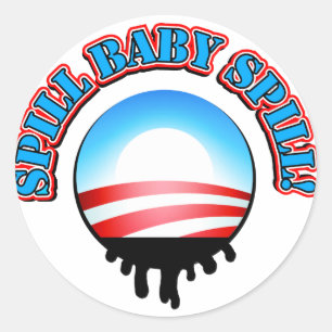 Spill Baby Spill Obama Classic Round Sticker