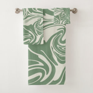 Spill - Green Bath Towel Set