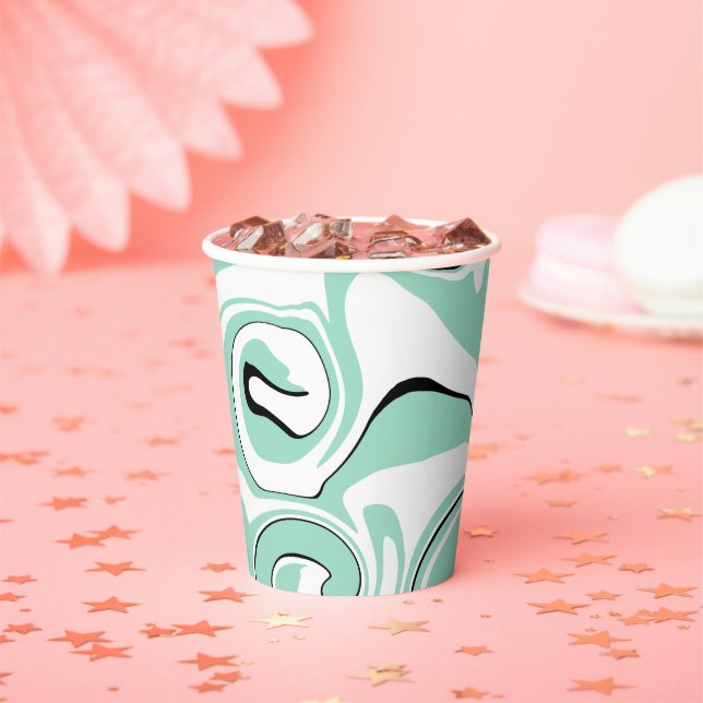 Spill - Green (Mint) Paper Cups (Insitu)