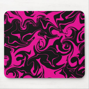 Spill - Magenta and Black Mouse Pad