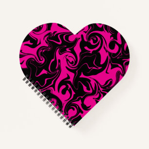 Spill - Magenta and Black Notebook