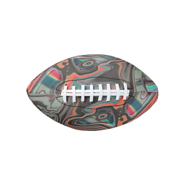 Spill o traces in grey, living coral and cyan football (Front)