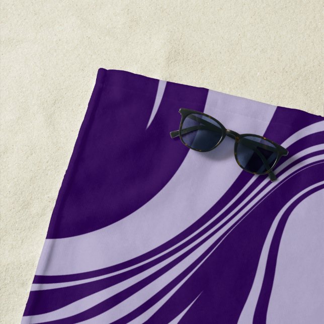 Spill - Purple Beach Towel (In Situ)