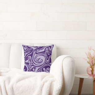 Spill - Purple Throw Pillow