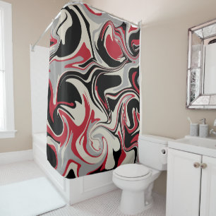 Spill - Red, Grey, Black and Bone White