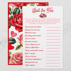 Spill the Tea: Bridal Shower Mix and Mingle Game