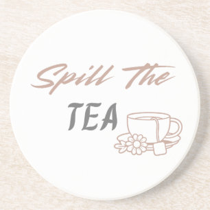 Spill the Tea Funny Tote Bag for Her Coaster