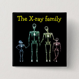 Spilla xray family 2 inch square button
