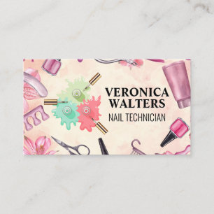 Spilled Nail Polish   Manicure Tools Loyalty Card